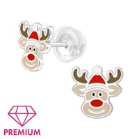Rentier Kinder Premium Ohrringe 925 Silber FüR MäDchen Schmuck Geschenk