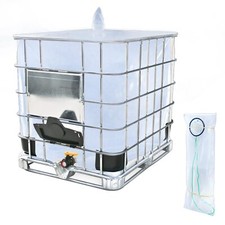 275 Gallon IBC Tote Cover with Bottom Outlet for Rainwater Storage