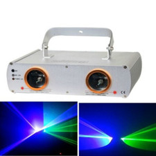 DJ disco Laser stage lighting beam lights Blue green 2 head night club party Bar