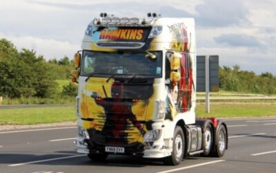 TEKNO 76224 DAF XF Space Cab Traktorer 6X2 MINT BOX Rot 1/50