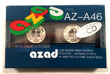 AZAD AZ-A 46   vintage audio cassette blank tape sealed Made in Korea Type I v3