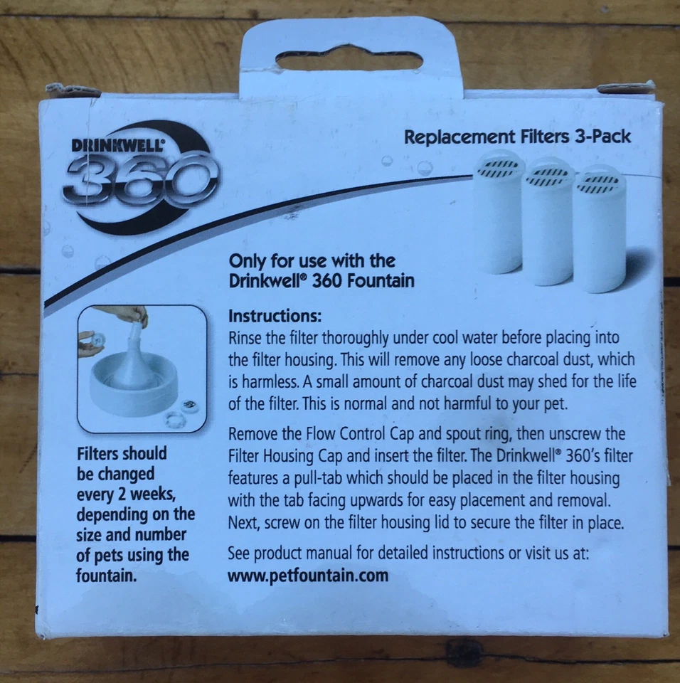 Drinkwell 360 Filtros de Repuesto 2 Cajas de 3 Pack Total de 6 Filtros Foto 2 de 3