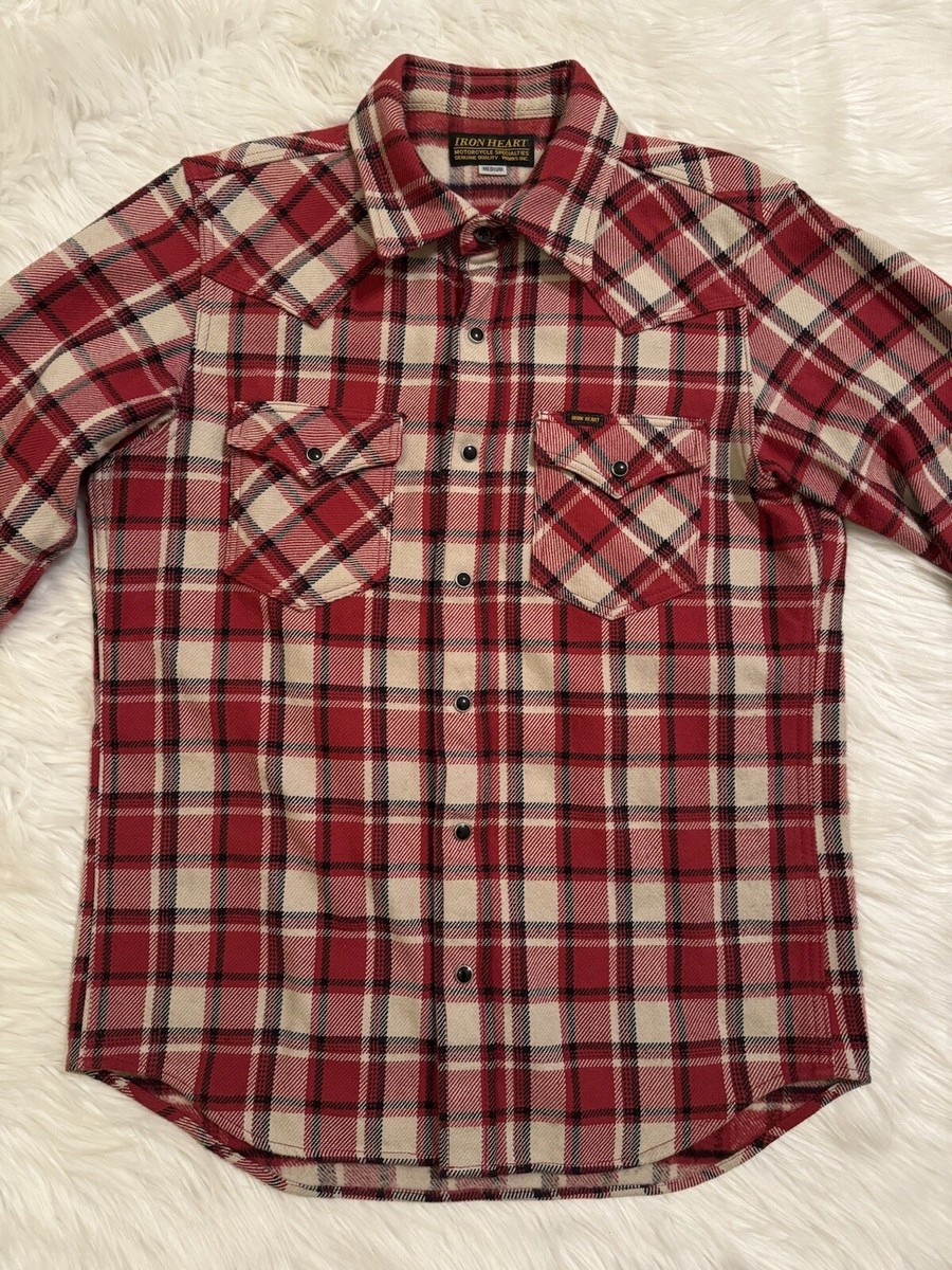 シャツ HUECLOSET Deki Check Shirt SE272 Iron Heart IHSH 259 Ultra Heavyweight Flannel Button Up