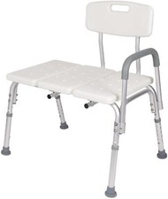 NEW Adjustable Shower Chair Bath Seat Tub Transfer Bench with Armrest Back