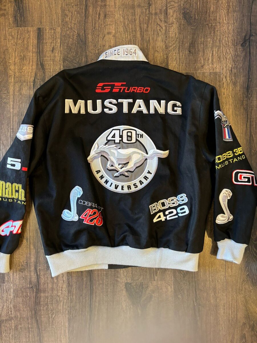 Ford Mustang 40th Anniversary Embroidered Jacket Blk JH Ford Mustang 40th Anniversary Embroidered Jacket Blk JH