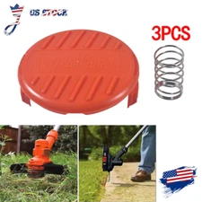 3 PACK Spool Cap & Spring 385022-03 Fit Black and Decker AFS Trimmers