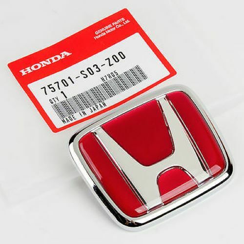 Honda Civic EK Type-R Red Rear Badge Emblem 75701-S03-Z00 F/S