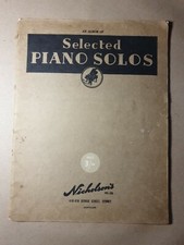 Selected Piano Solos Nicholsons 1939 Paperback Book Sheet Music