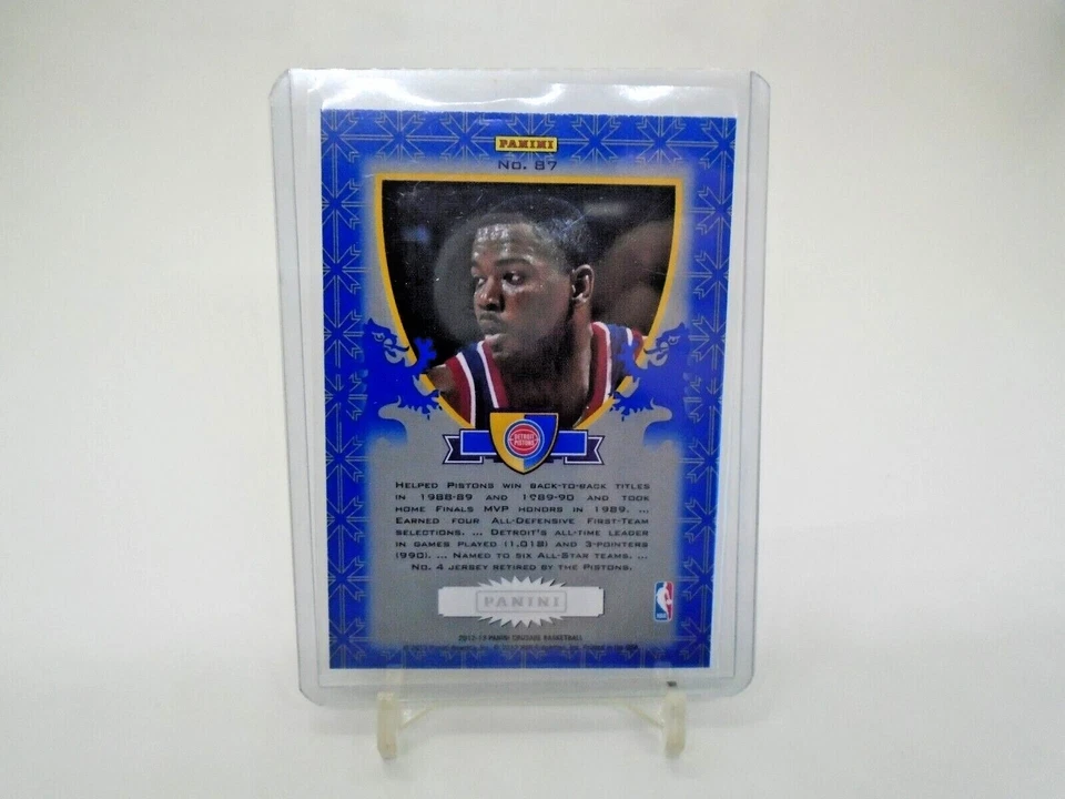 2012-13 PANINI CRUSADE #87 JOE DUMARS - DETROIT PISTONS - Image 2 of 2