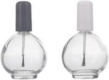 Upstore 2Pcs 75ml/2.5oz Large Capacity Empty Nail Polish Bottles with Brush Sph