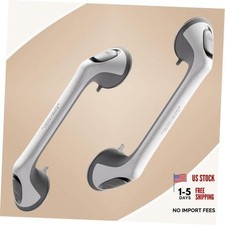 2 Pack 16 Inch Grab Bars for Bathtubs and Showers for Seniors, Heavy 16 Gray
