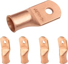 5pcs 2/0 AWG 1/4 Stud Copper Ring Terminals