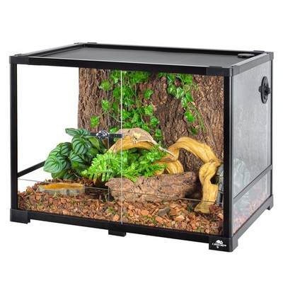 CAVACHEW 34 Gallon Reptile Tank, Glass Reptiles Terrarium 24'' x 18'' x 18'', Sl...