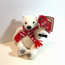 Cavanagh 6 Coca-Cola Plush Polar Bear Plush with Coke Bottle NWT