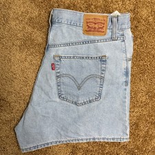 Vtg LEVI'S High Waist Jean Shorts Size 31 Light Wash Y2K Mom Shorts Blue