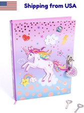Unicorn Secret Diary with Lock 7" Journal Notebook for Kids - 300 Lined Pages