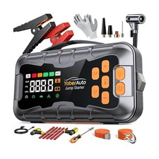 YaberAuto 16-in-1 Jump Starter with Air Compressor 8000A 160PSI Car Battery J...