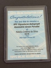 2025 Topps Chrome UFC- Signatures Natalia Cristina da Silva Geometric Green /99 