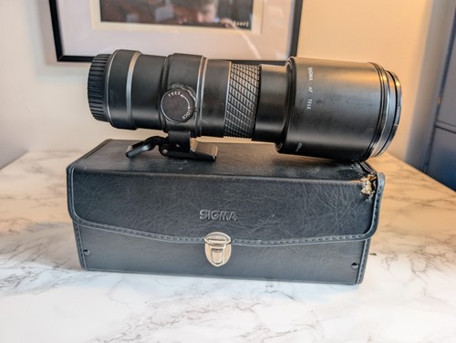 Canon EOS fit Sigma Apo AF-Tele MC 400mm 1:5.6 Lens with Caps & Case