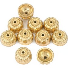 Bali Bead End Caps Gold Plated Beads 9.5mm Ap...