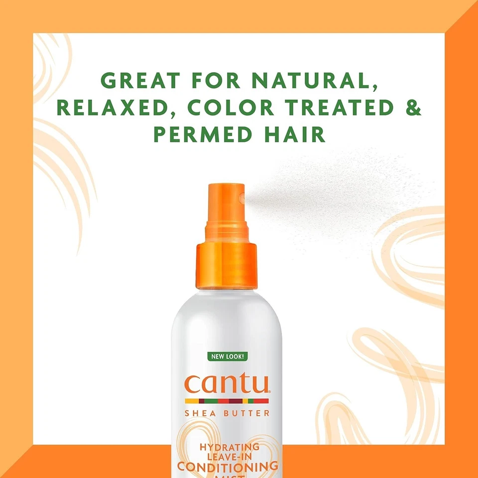 Pacote com 2 Cantu Leave-In Conditioning Mist com manteiga de karité pura, fl oz 8* - Imagem 4 de 4