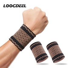 1Pair Copper Wrist Guard Elastic Compression Wristband Professional Spo