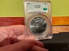 1991 American $1 Silver Eagle 1oz. Fine Silver CAC Graded MS69 SKU9001SE