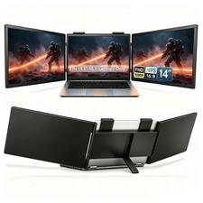 Dual Screen Portable Monitor 14" 1080P FHD USB-C Extender Screen for Macbook PC