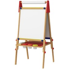 3in1 Double Sided Kids Easel with Paper Roll Whiteboard Chalkboard Adjustable