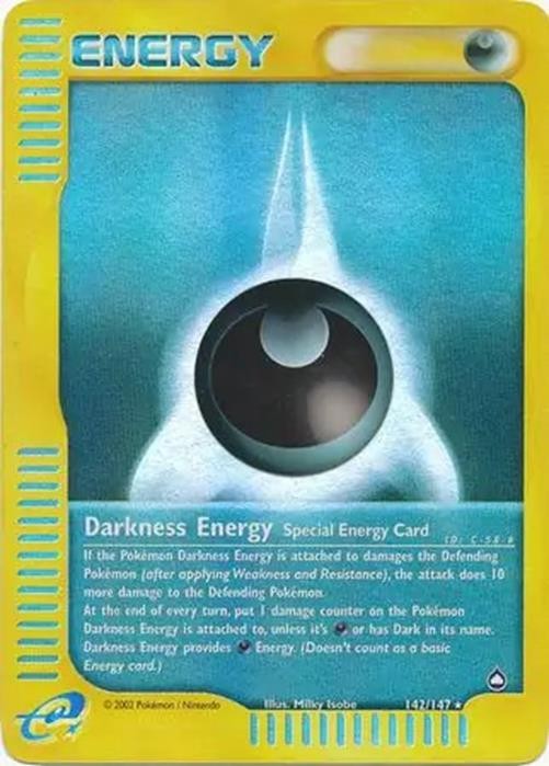 Darkness Energy - 142/147 - Pokemon Aquapolis Reverse Holo Rare Card LP