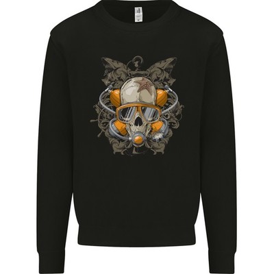 AWDis Scuba Diving Skull Diver Herren Hoodie Pullover Sweatshirt