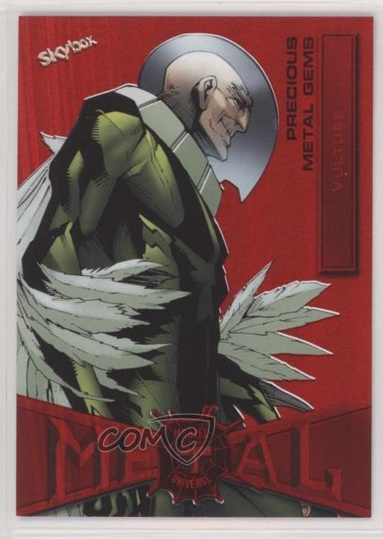 2022 Upper Deck Marvel Metal Universe Spider-Man PMG Red /100 Vulture #95 aa7