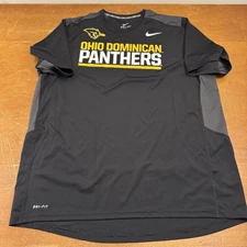 Ohio Dominican Panthers Shirt Mens 2XL Black ODU Dri Fit Nike