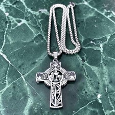 316 stainless steel necklace, hypoallergenic with Holy Communion pendant