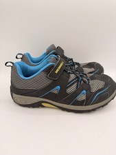 Merrell Shoes Trail Chaser Hiking Black Blue MK261971 Leather Hook Loop Boys 6M