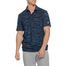70 Adidas Men's Ultimate 365 Mesh Printed Polo Shirt-Collegiate Navy-Large-New