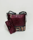 BRAHMIN NWT CHERRY LACQUER TOWERS KATIE CROSSBODY BAG & VERONICA WALLET