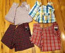 Boys Clothes 4 Long Sleeve Button Down Shirts 10/12 & 12/14 Graphite Chaps etc