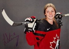 Laura Stacey Hand Signed Autograph Photo In Person  Team Canada Hockey Olympics