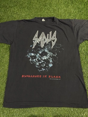Sadus Swallowed In Black Tour Band T Shirt Sz L 1990s vintage concert t-shirt, vintage, single stitch, B+ condition