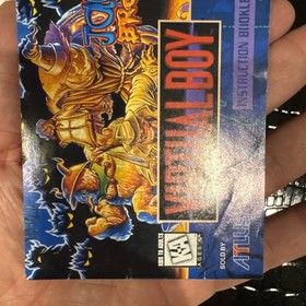 Authentic Jack Bros Original Game for Virtual Boy with instruction Booklet