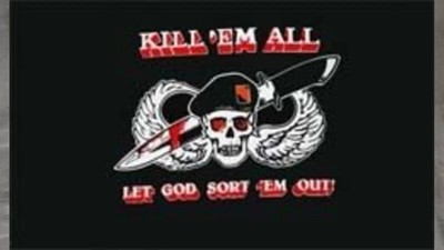 Fahne Flagge Pirat Skull mit Barret Kill em all Flagge - 90 x 150 cm