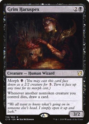NM Grim Haruspex, MTG, Commander 2019, Magic the Gathering, 118