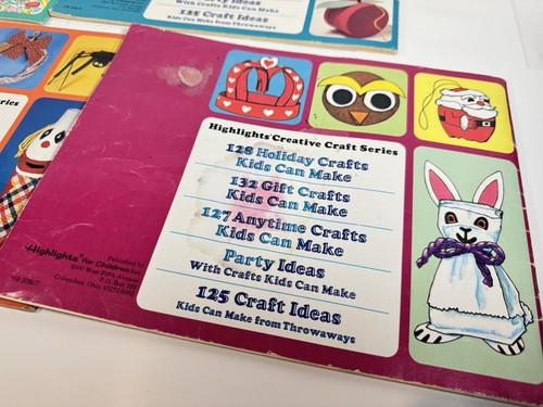 Vintage 1980 Kids Craft Project Book Set Of 5 Highlights Creative Crafts Series - Picture 3 of 4