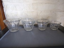 4 pots de confiture anciens coniques 4 tailles différentes
