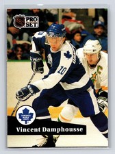 1991-92 Pro Set - Vincent Damphousse #224 Toronto Maple Leafs Hockey Card