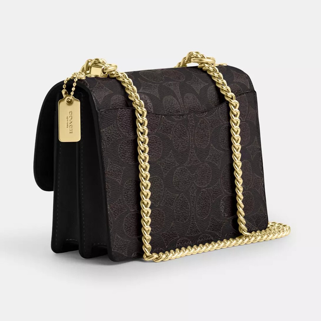 Coach Mini Klare Crossbody Bag in Signature Canvas Walnut/Black NWT thumbnail 2