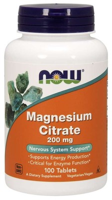 Now Foods Magnesium Citrate 200mg 100 Tab