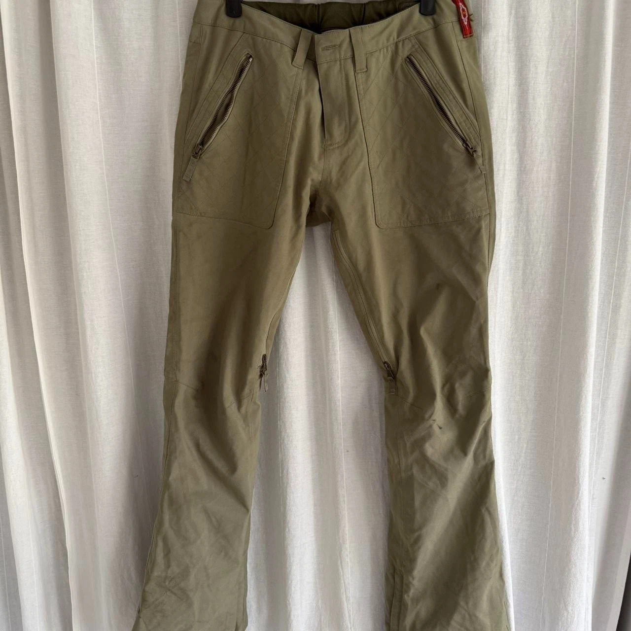 Burton Snowboarding Pants Size Small Olive Insulated Low Waist