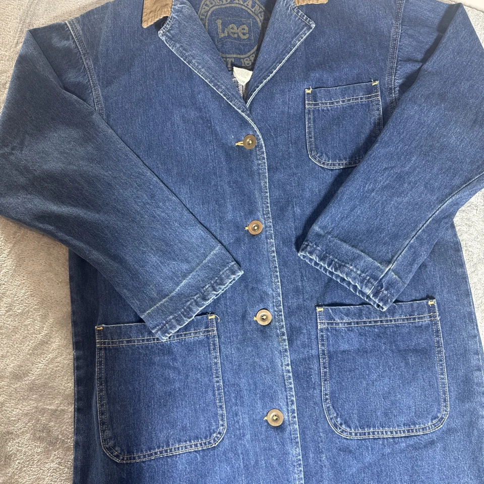Abrigo de Colección Lee Denim Shop Tareas Trabajo Chaqueta Unión Hecho en EE. UU. Cuello de Pana M Foto 4 de 4